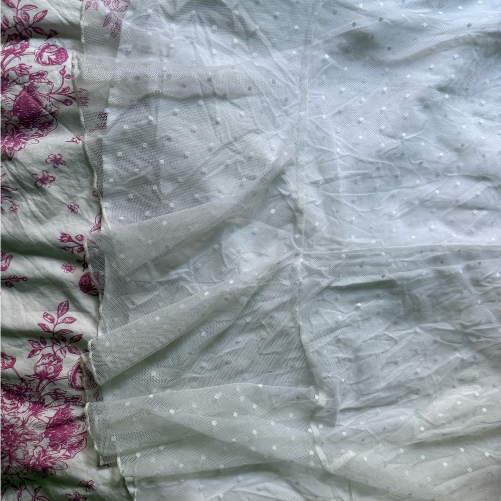 Katacomb White Sheer Sleeve Dress with Swiss Dot - Picture 7 of 7